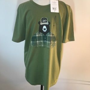 Life Is Good Fishing Bear Tee Shirt